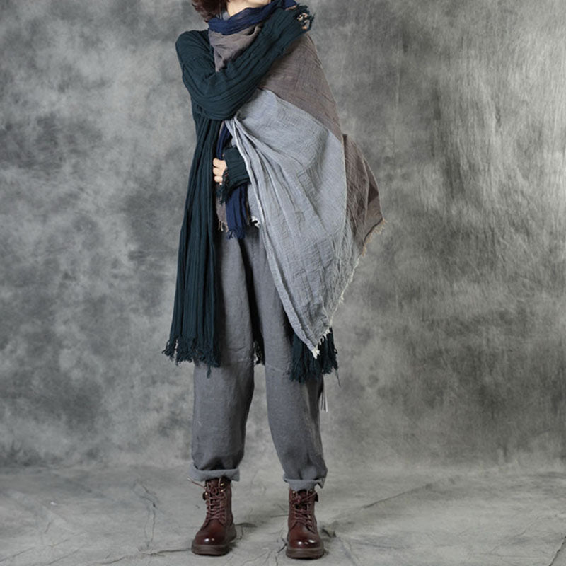 Simple Tea Green Tasseled Button Fall Knit Cardigans Long Sleeve