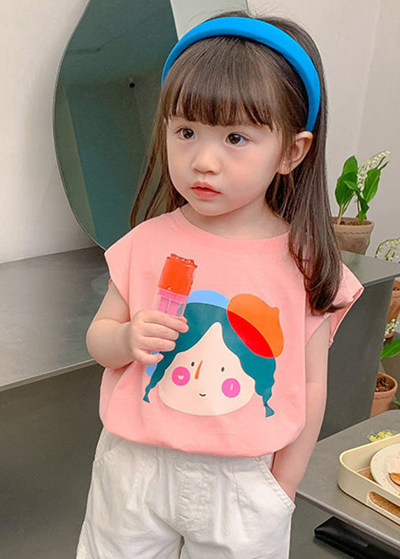 Simple White O-neck Print T Shirt Short Sleeve