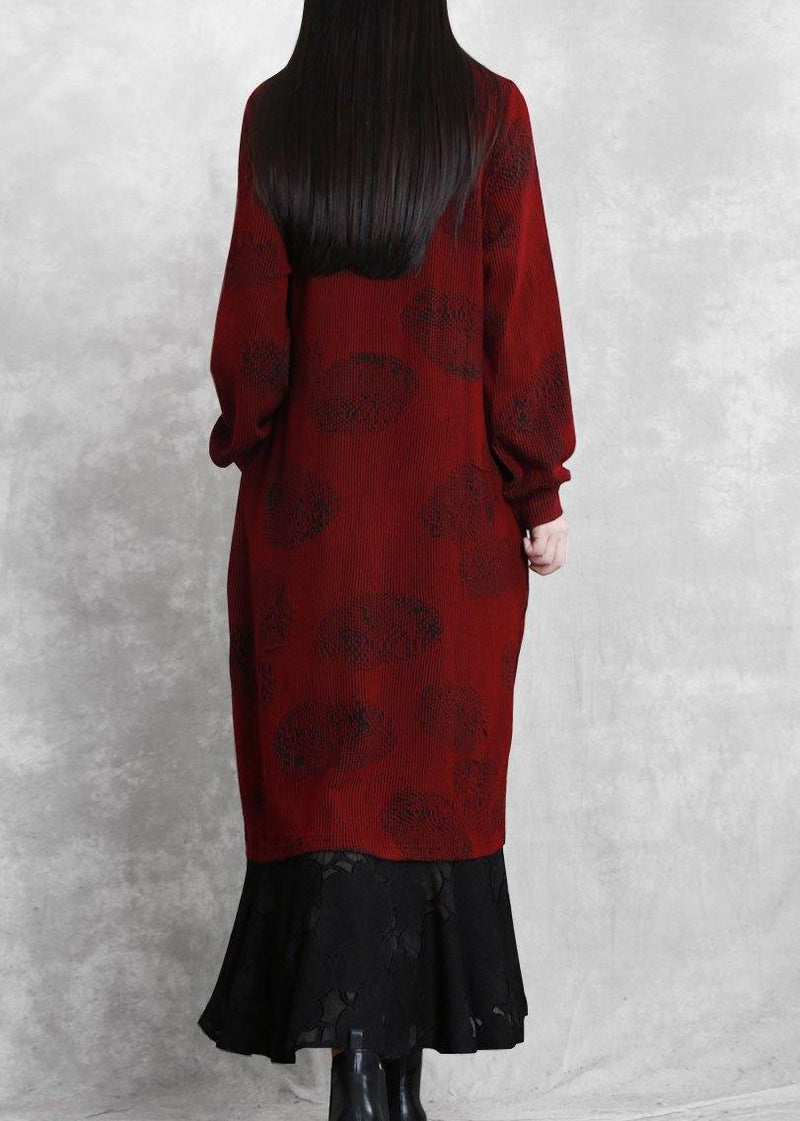 Simple Burgundy Clothes for V Neck Pockets Long Dresses