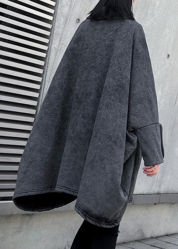 Simple Gray Clothes for Pockets Thick Clothing Shirts