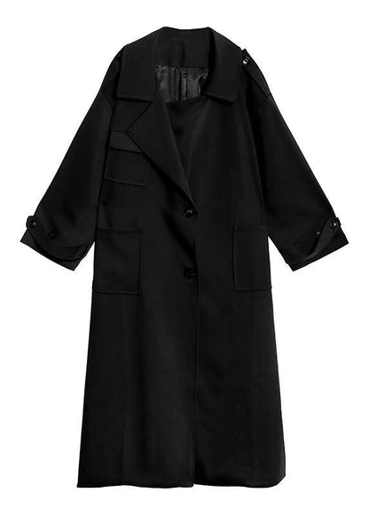 Simple Green Fine Tunics for Wardrobes Notched Tie Waist Fall Coats