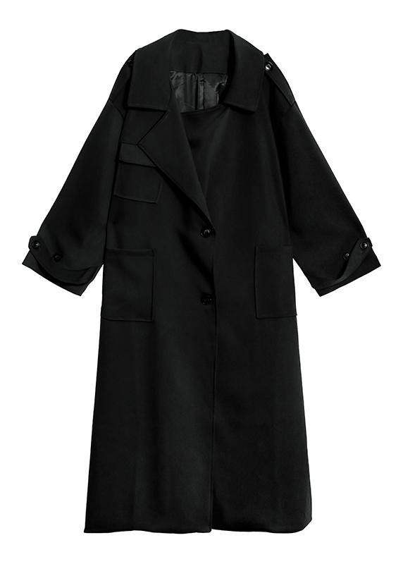 Simple Green Fine Tunics for Wardrobes Notched Tie Waist Fall Coats