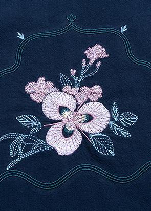 Simple Navy Cotton Skirt2025 Photography a Line Skirts Embroidery Dresses Summer Skirt