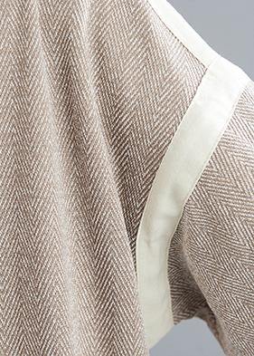 Simple Striped Tunic Coats Outfits Hooded Patchwork Coat