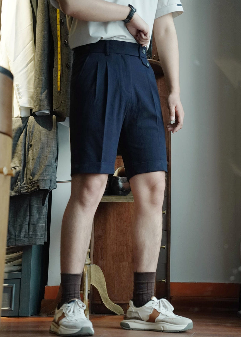 Slim Fit White Pockets High Waist Cotton Shorts Summer