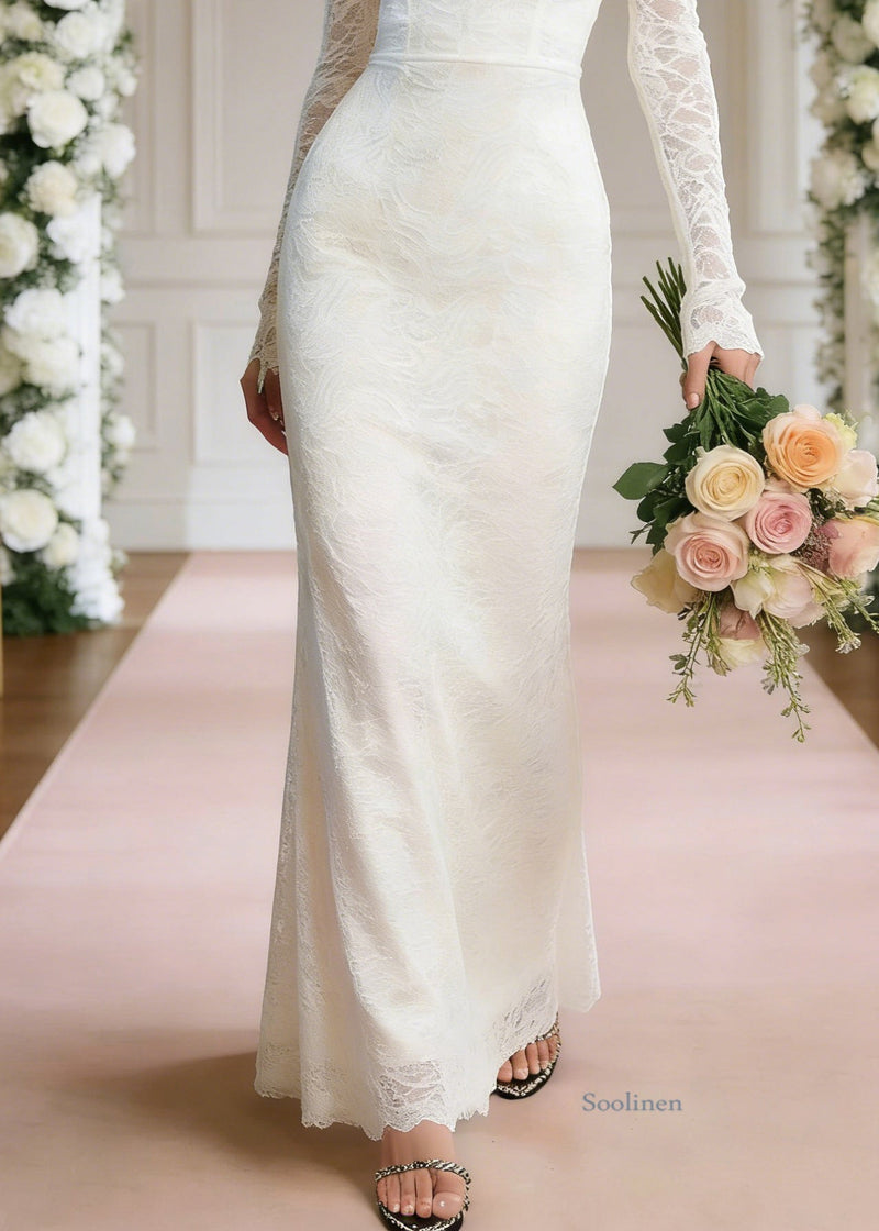 Slim Fit White Slash Neck High Waist Long Dresses Spring