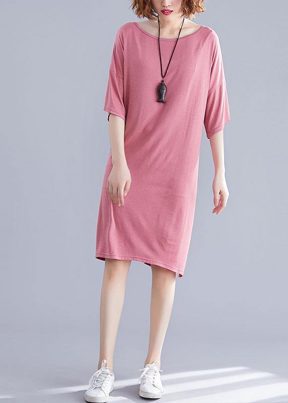 Style Backless Cotton Photography Pink Dress Summer