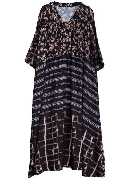 Style Black Print Long Maxi Dress