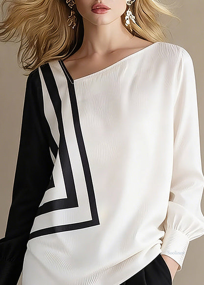 Style Colorblock O-Neck Patchwork Plaid T Shirt Spring