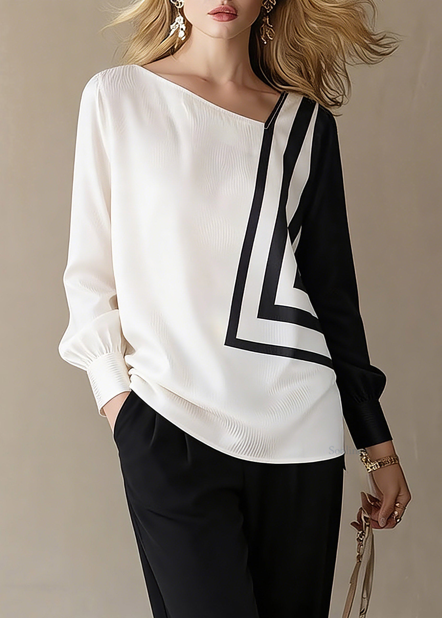 Style Colorblock O-Neck Patchwork Plaid T Shirt Spring