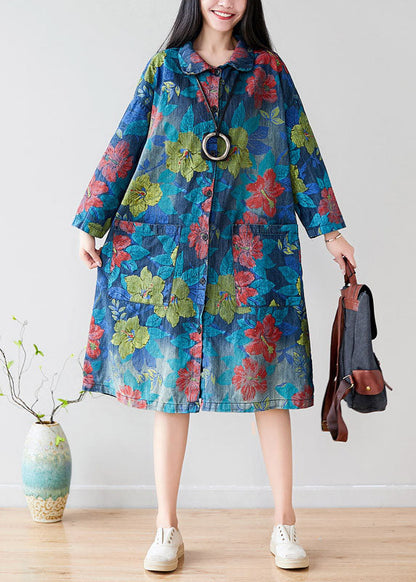 Style Green Peter Pan Collar Pockets Trench Coats Spring