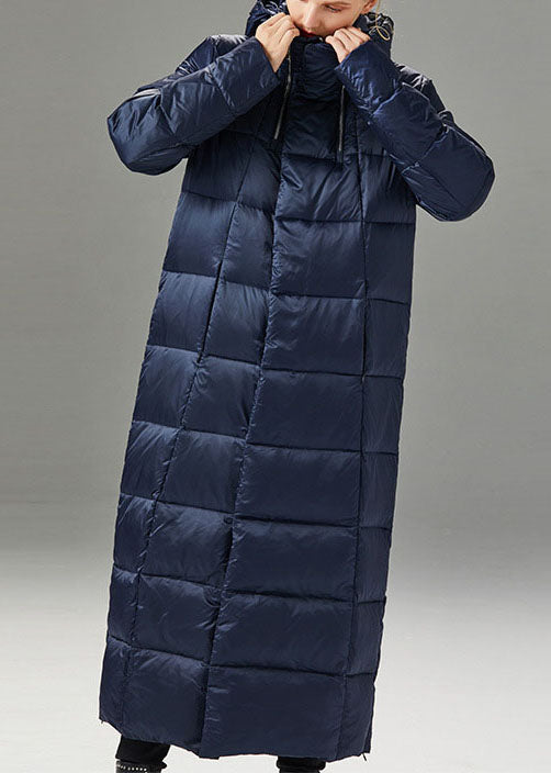Style Navy Slim Fit Thick Winter Cotton Blend Coat