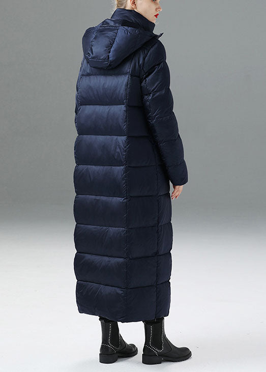Style Navy Slim Fit Thick Winter Cotton Blend Coat