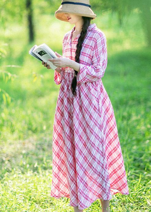 Style Notched Summer Quilting Dresses Ideas Red Plaid Art Dress