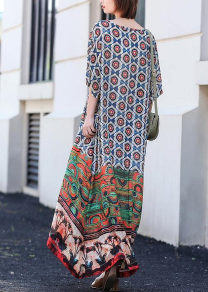 Style V Neck Dress Sleeve Print Traveling Dress