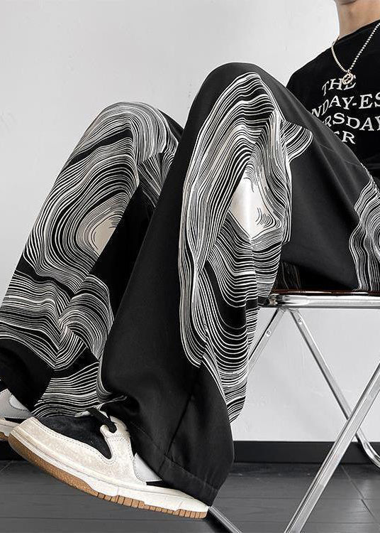 Style White Oversized Print Cotton Pants Spring