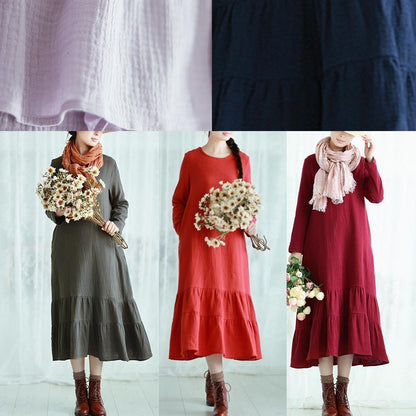 Style White Tunics for O Neck Ruffles Loose Spring Dress