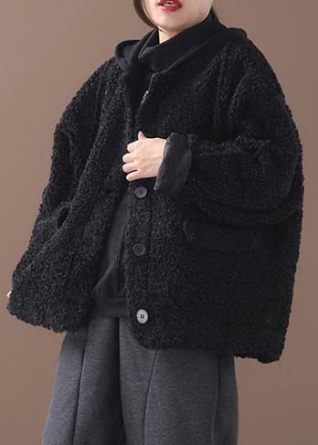 Style Black Coats Shape Winter Patchwork Hooded Outwears