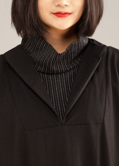 Style Cotton Tunics Cotton Large Pocket A-line Dress