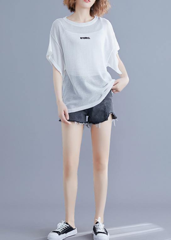 Style Embroidery Cotton Tunic Pattern Sewing White Tops Summer