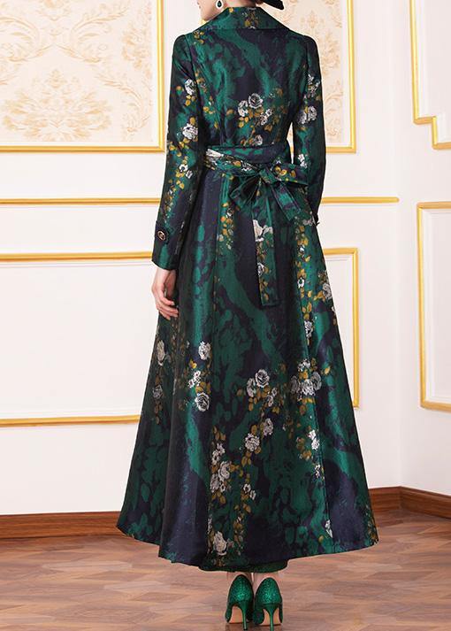 Style Navy Prints Outfit Work Outfits Tie Waist Big Hem Outwears