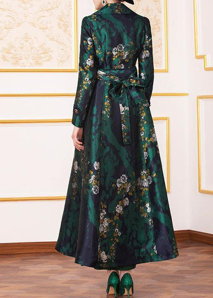 Style Navy Prints Outfit Work Outfits Tie Waist Big Hem Outwears