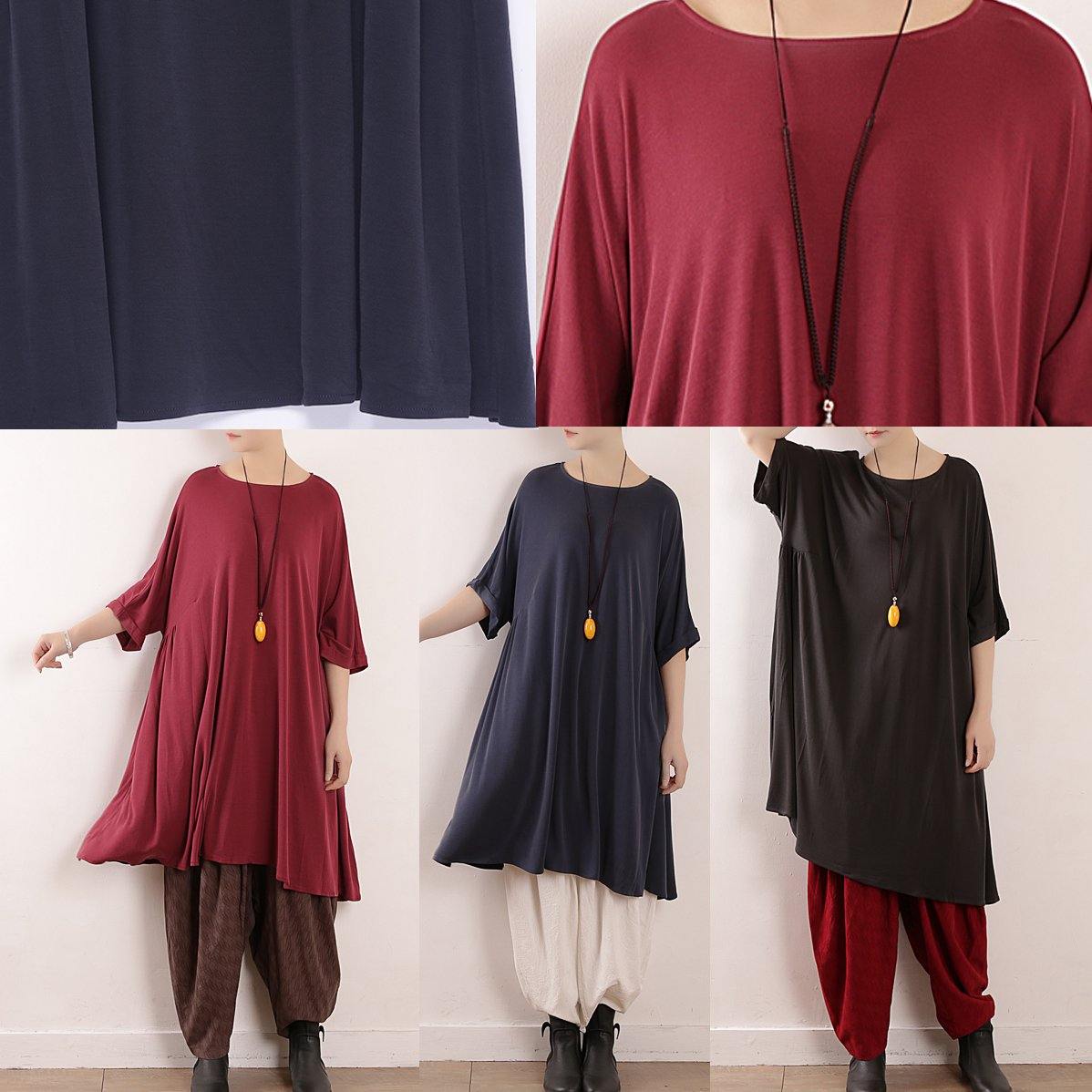 Style O Neck Large Hem Silk Quilting Clothes Omychic Work Red Daily Dresses Summer