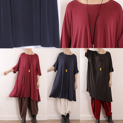 Style O Neck Large Hem Silk Quilting Clothes Omychic Work Red Daily Dresses Summer