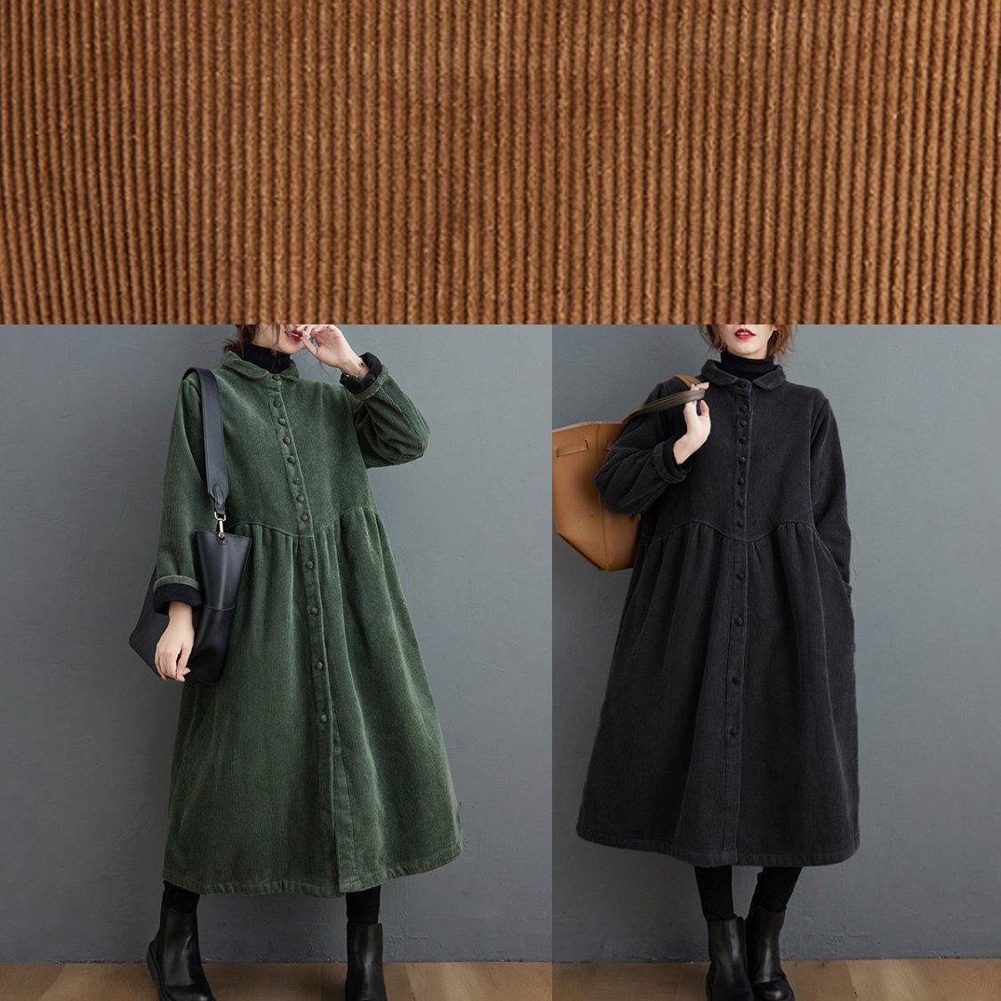 Style Thick Cinched Fine Trench Coat Black Oversized Coats