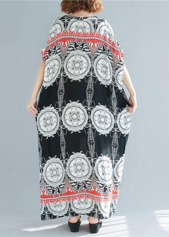Style V Neck Pockets Cotton Summer Outfit Neckline Maxi Dress