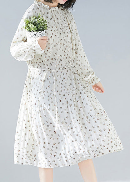 Style Cinched Chiffon Robes Wardrobes White Clothing Dress Summer