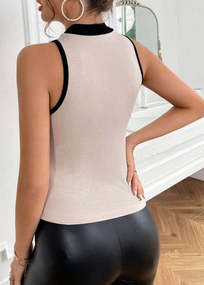 Stylish Apricot Cold Shoulder Cotton Tops Summer