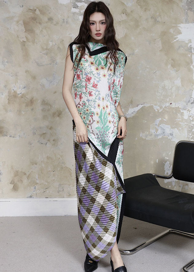 Stylish Asymmetrical Wrinkled Wear on Both Sides Dress Sleeveless