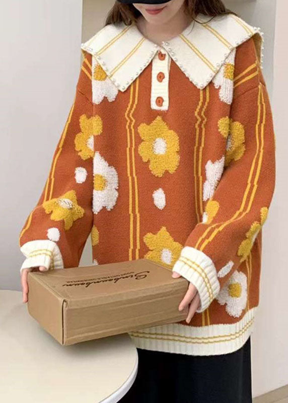 Stylish Blue Button Cozy Cotton Knit Sweaters Fall