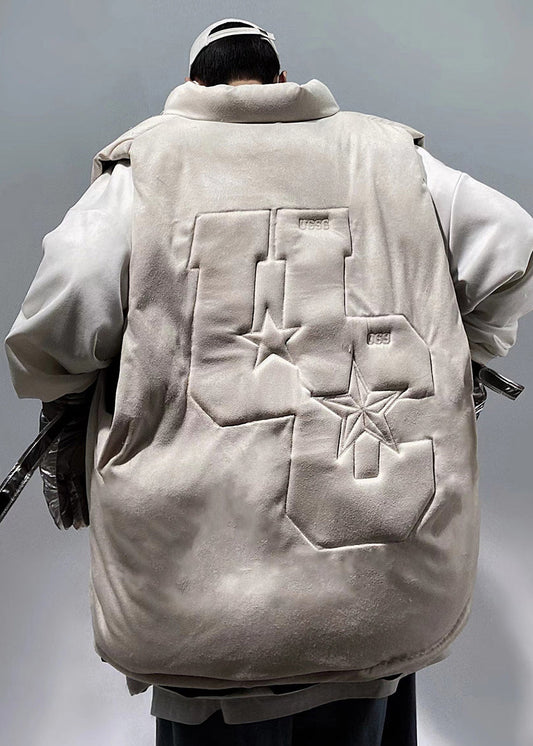 Stylish Embroideried Thick Fine Cotton Filled Parka Winter