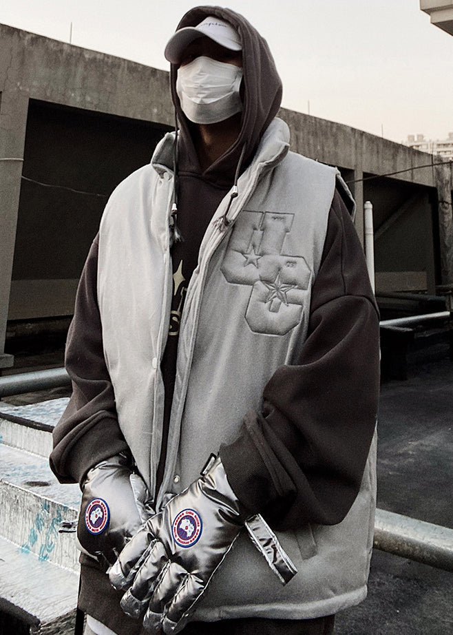Stylish Embroideried Thick Fine Cotton Filled Parka Winter