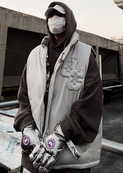 Stylish Embroideried Thick Fine Cotton Filled Parka Winter