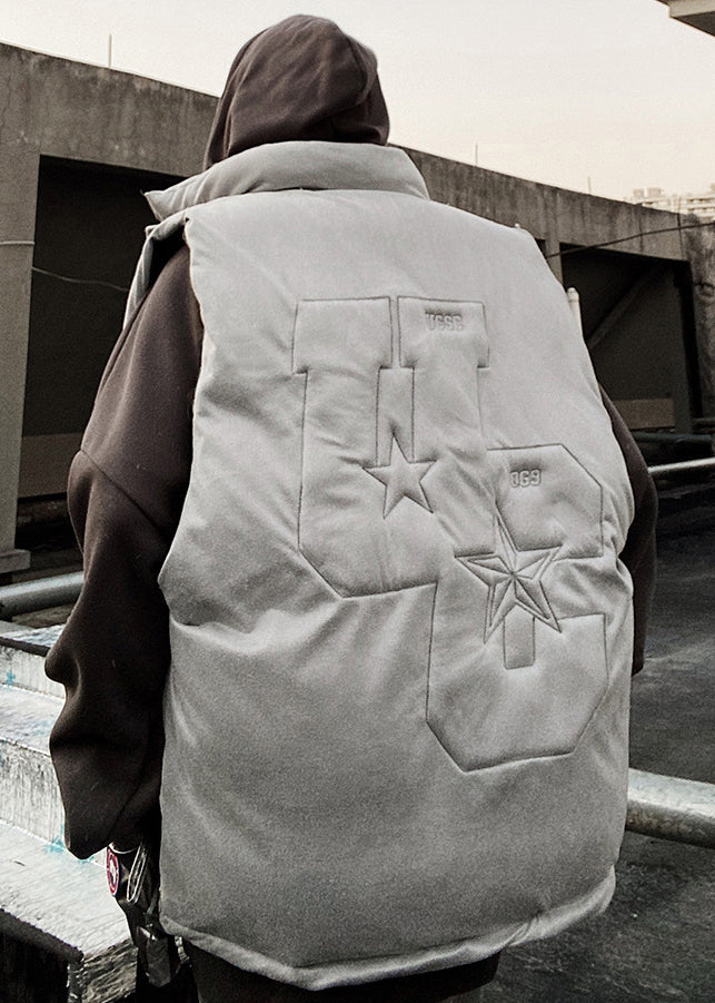 Stylish Embroideried Thick Fine Cotton Filled Parka Winter