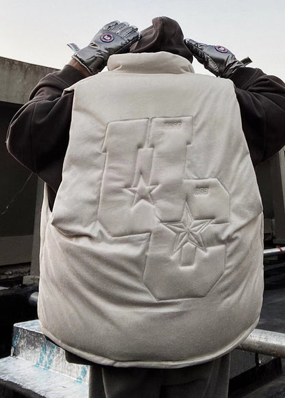 Stylish Embroideried Thick Fine Cotton Filled Parka Winter