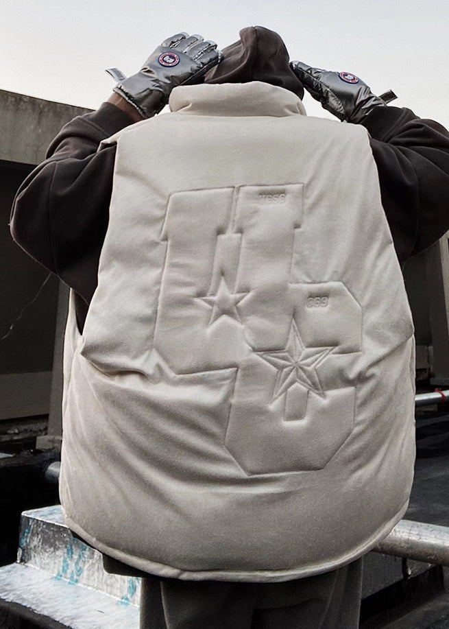 Stylish Embroideried Thick Fine Cotton Filled Parka Winter