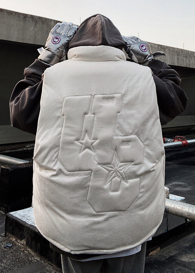 Stylish Embroideried Thick Fine Cotton Filled Parka Winter