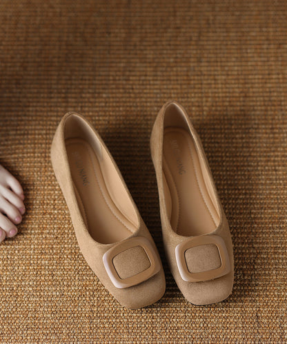 Stylish Flat Shoes for Black Cowhide Leather