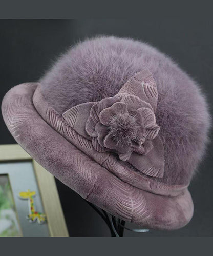 Stylish Grey the Rabbit Woolen Bucket Hat