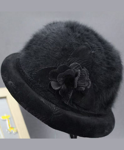 Stylish Grey the Rabbit Woolen Bucket Hat