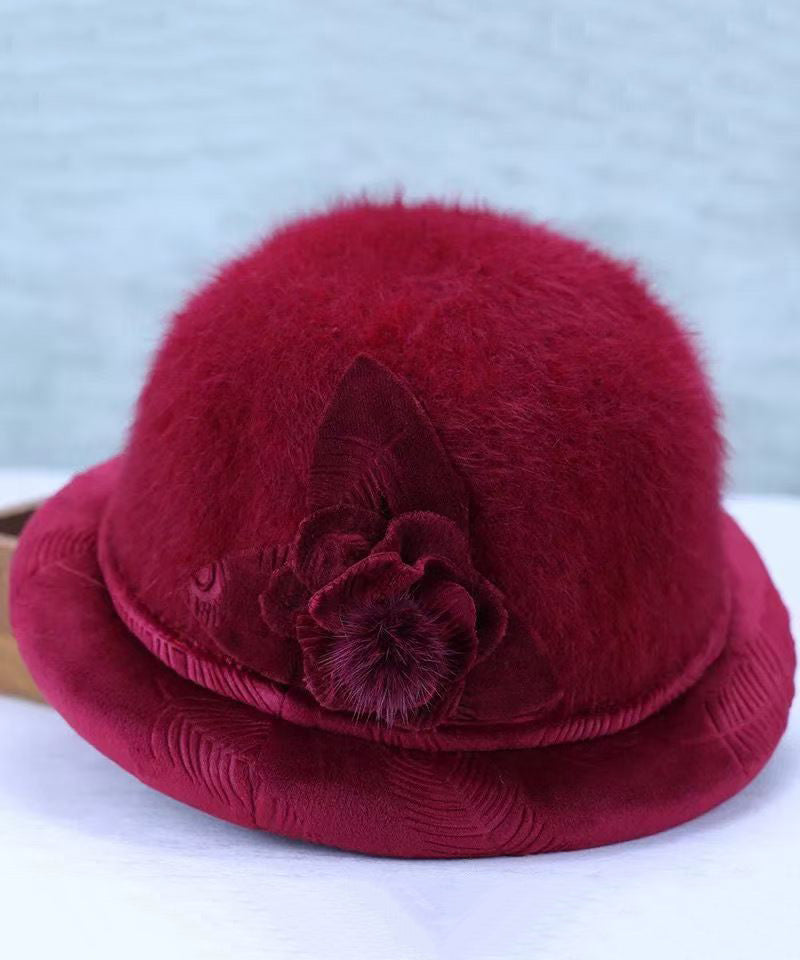 Stylish Grey the Rabbit Woolen Bucket Hat