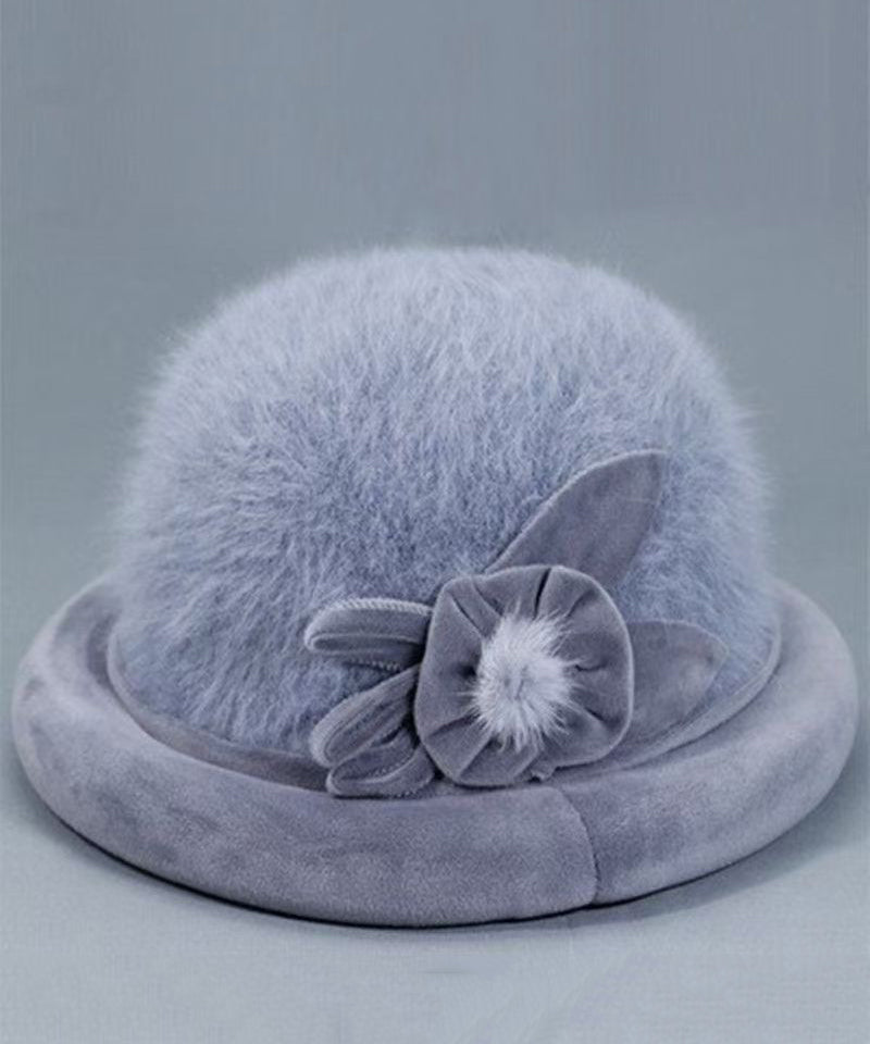 Stylish Grey the Rabbit Woolen Bucket Hat