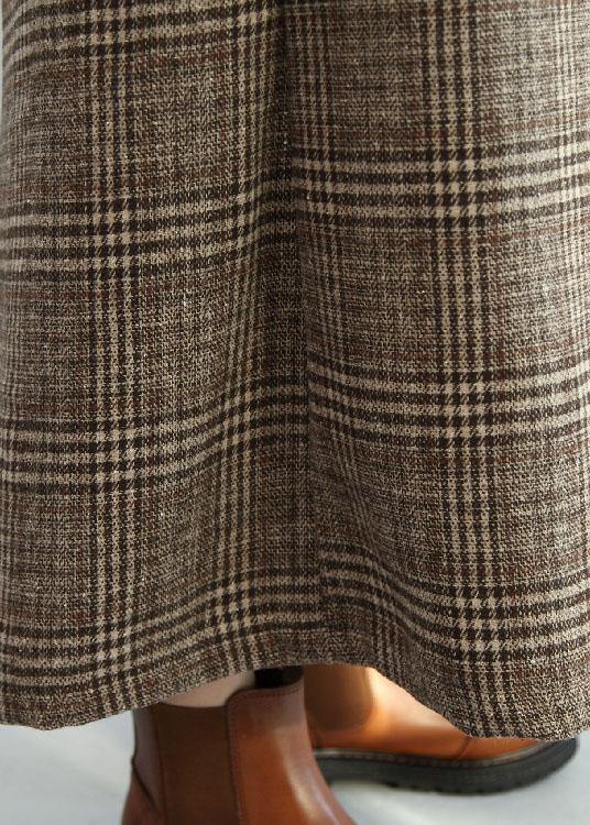 Stylish Khaki Loose Pockets Wide Leg Fall Pants