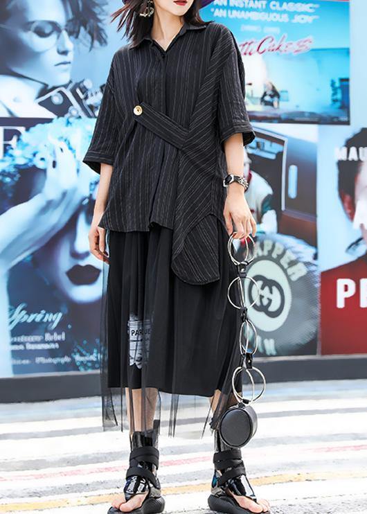 Summer New Striped Shirt Loose Wild Style Shirt