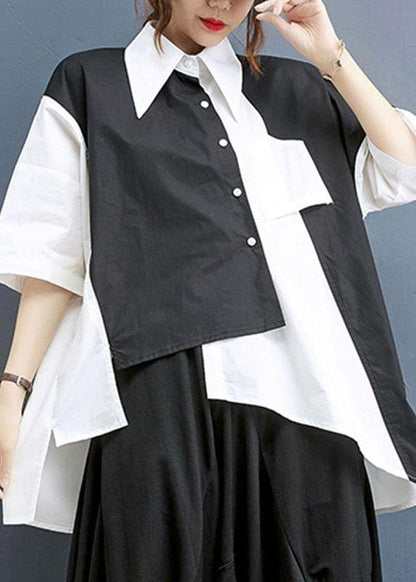 Summer Asymmetrical Design Shirt Harlem Pants Two Piece Suit