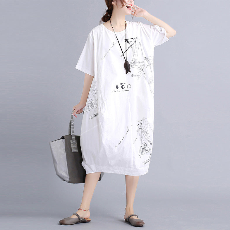 Summer Dress Shirt European Style T-shirt Dresses